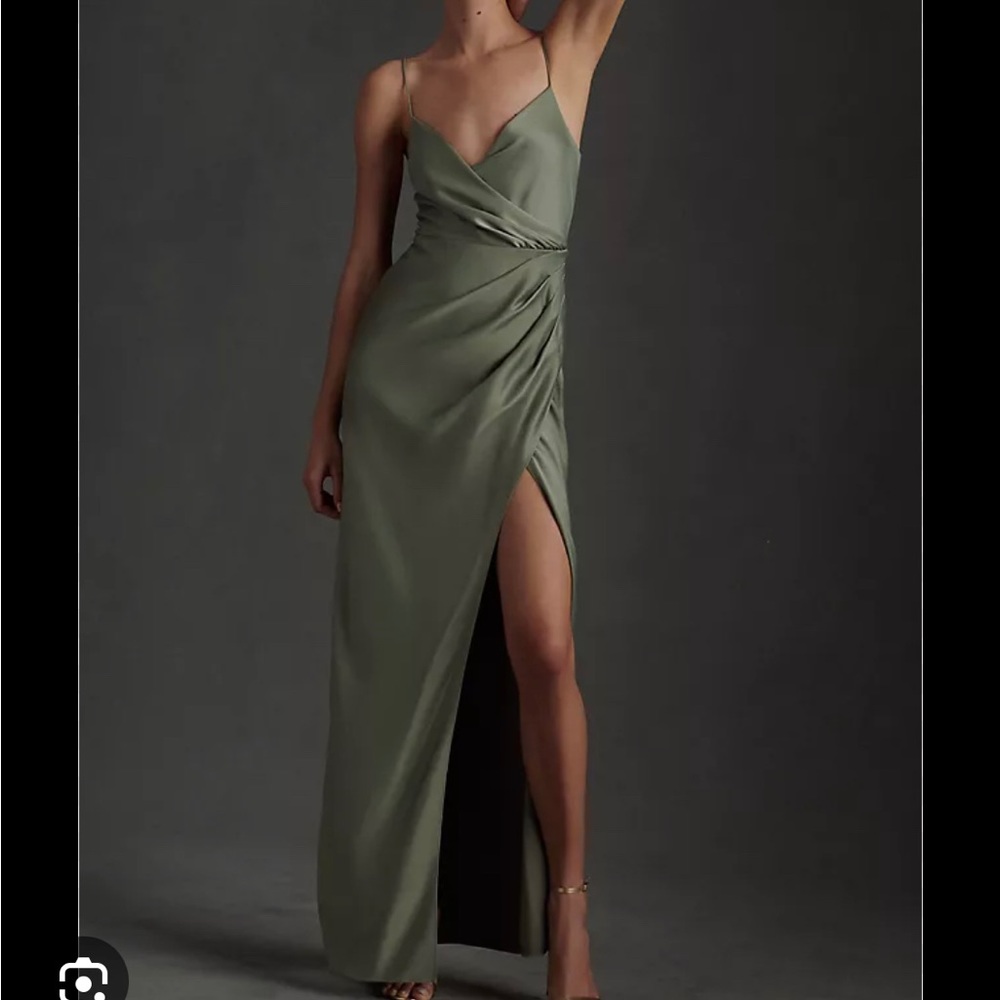 BHLDN Freya dress in Moss